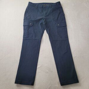 Duluth Trading Co Women's Curve Setter Waistband Navy Cargo Pants 10x29